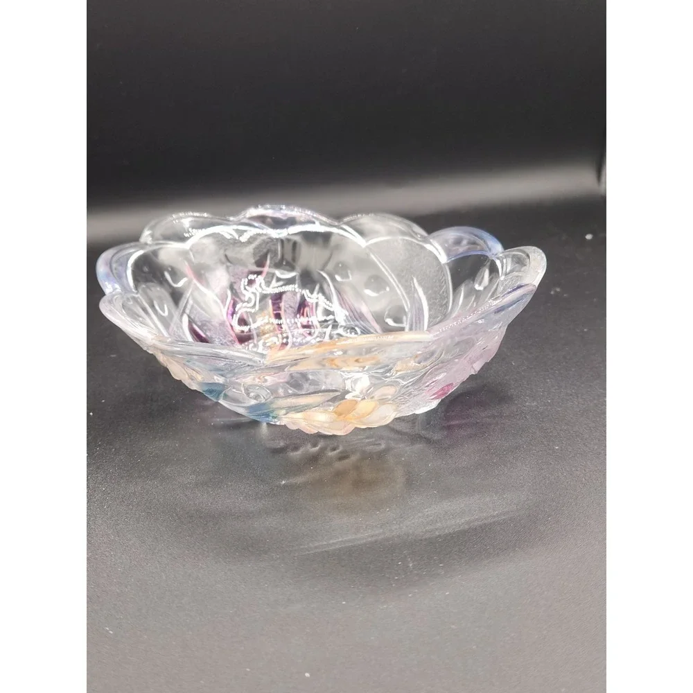 Mikasa Savoir‎ Vivre Largo Tropical Fish Oval Bowl Frosted Multicolor Scalloped